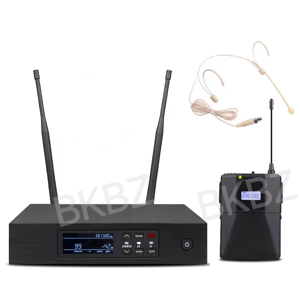 QLXD1 500/600MHz Professional Wireless Microphone Headset Mic Stage Performancce Hip Hop True Diversity Bodypack Transmitter