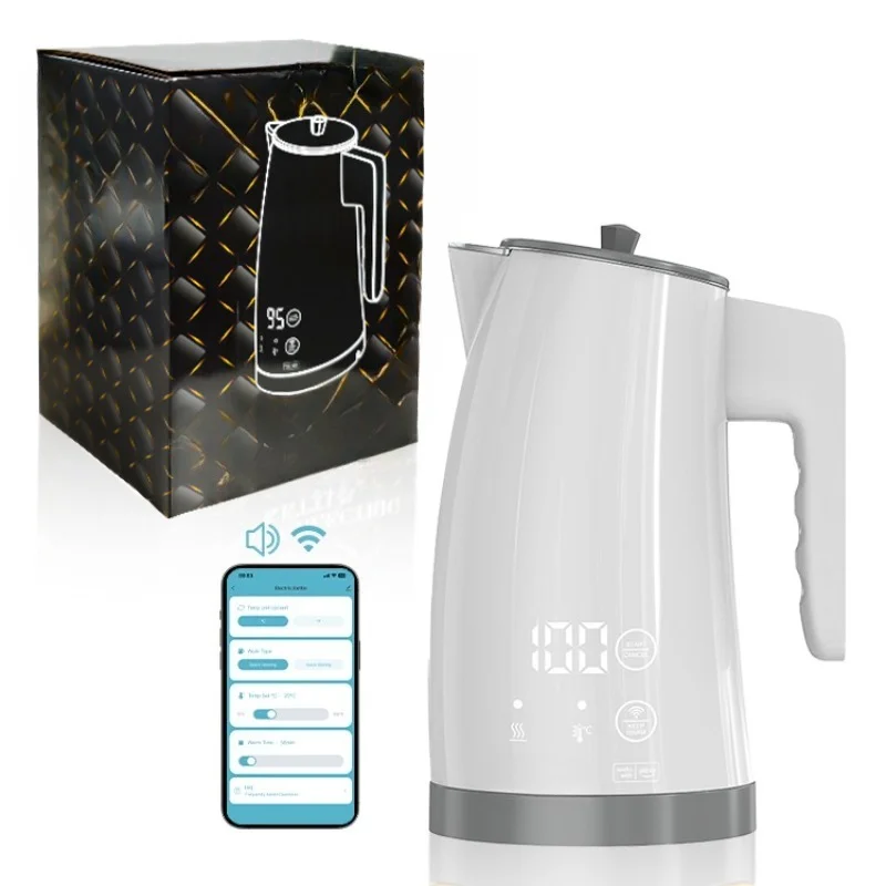 Hervidor Eléctrico Inalámbrico Sunshine Smart Pava para Leche Caliente, Hervidor Eléctrico Inteligente Digital con Base Giratoria de 360 Grados