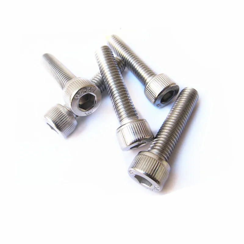 10pcs US Coarse thread UNC 1/4-20*L 304 A2-70 stainless steel Hex Hexagon Socket Cap Allen Head Screw Bolt Length = 5/16