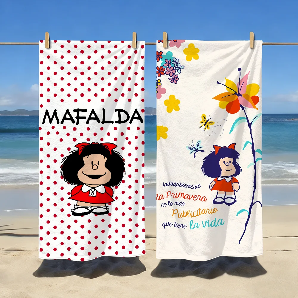 Sauna Home Gym - Leuke Cartoon M-Mafalda Strandlaken Microvezelhanddoeken Badkamer
