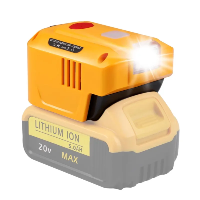 Imagem -04 - Inversor de Potência para Dewalt 18v 20v Max Li-ion Bateria ue Eua Plug dc 20v para ac 110v 220v Estação de Energia Portátil com Luz Led Usb