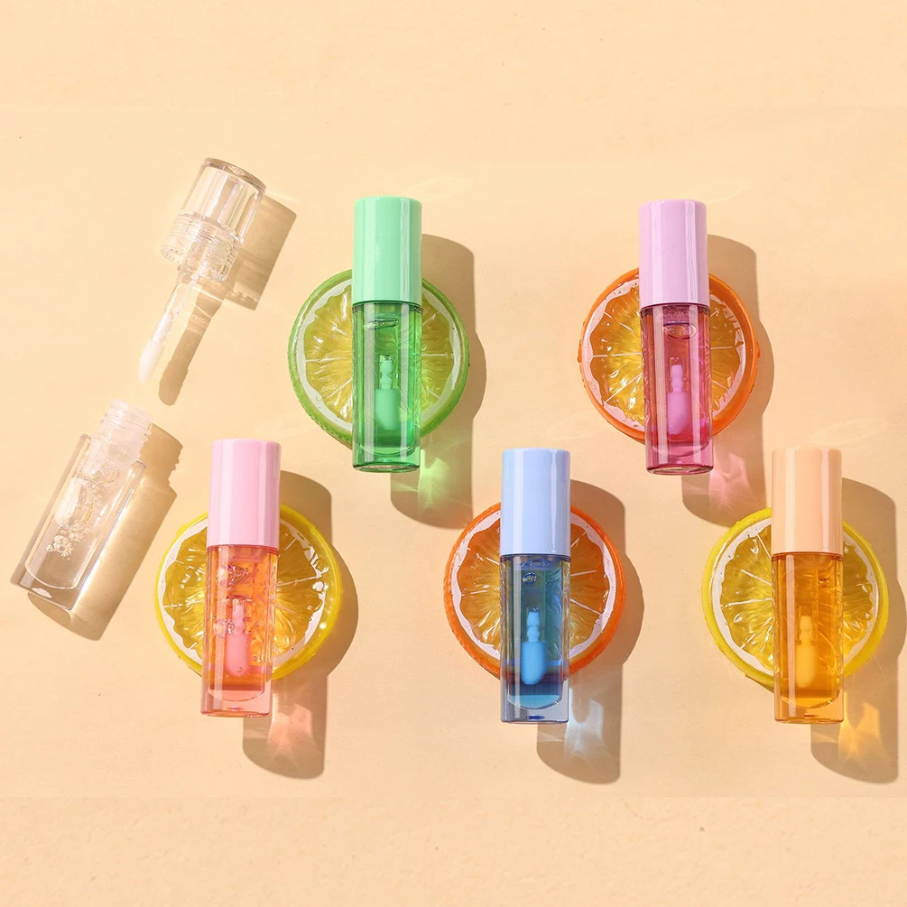 

Private Label 6-color Lipgloss Vitamin E Fruit Lip Oil Long-lasting Non-stick Moisturizing Custom Logo Makeup Wholesale Vegan
