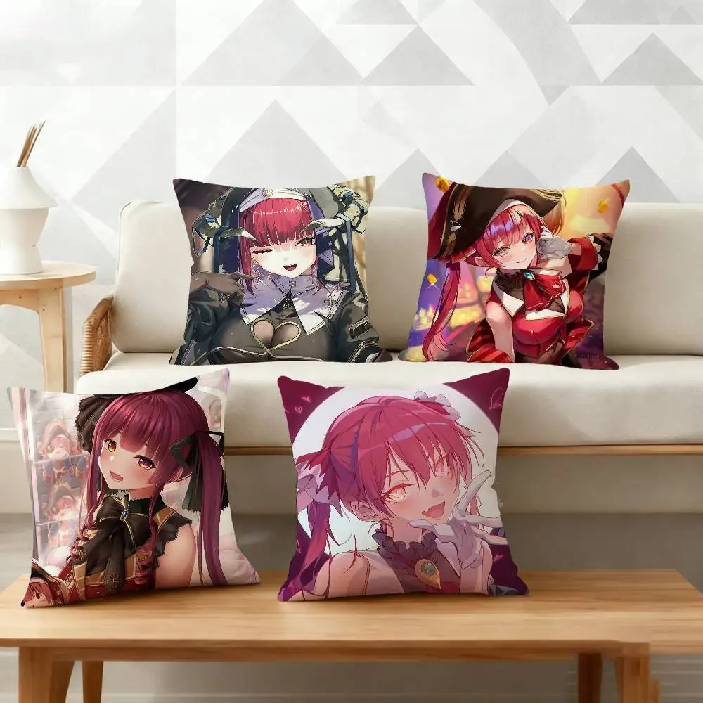 Hololive Vtuber H-Houshou M-Marine Pillow Case for Sofa Living Room Home office Decor Protective Cover