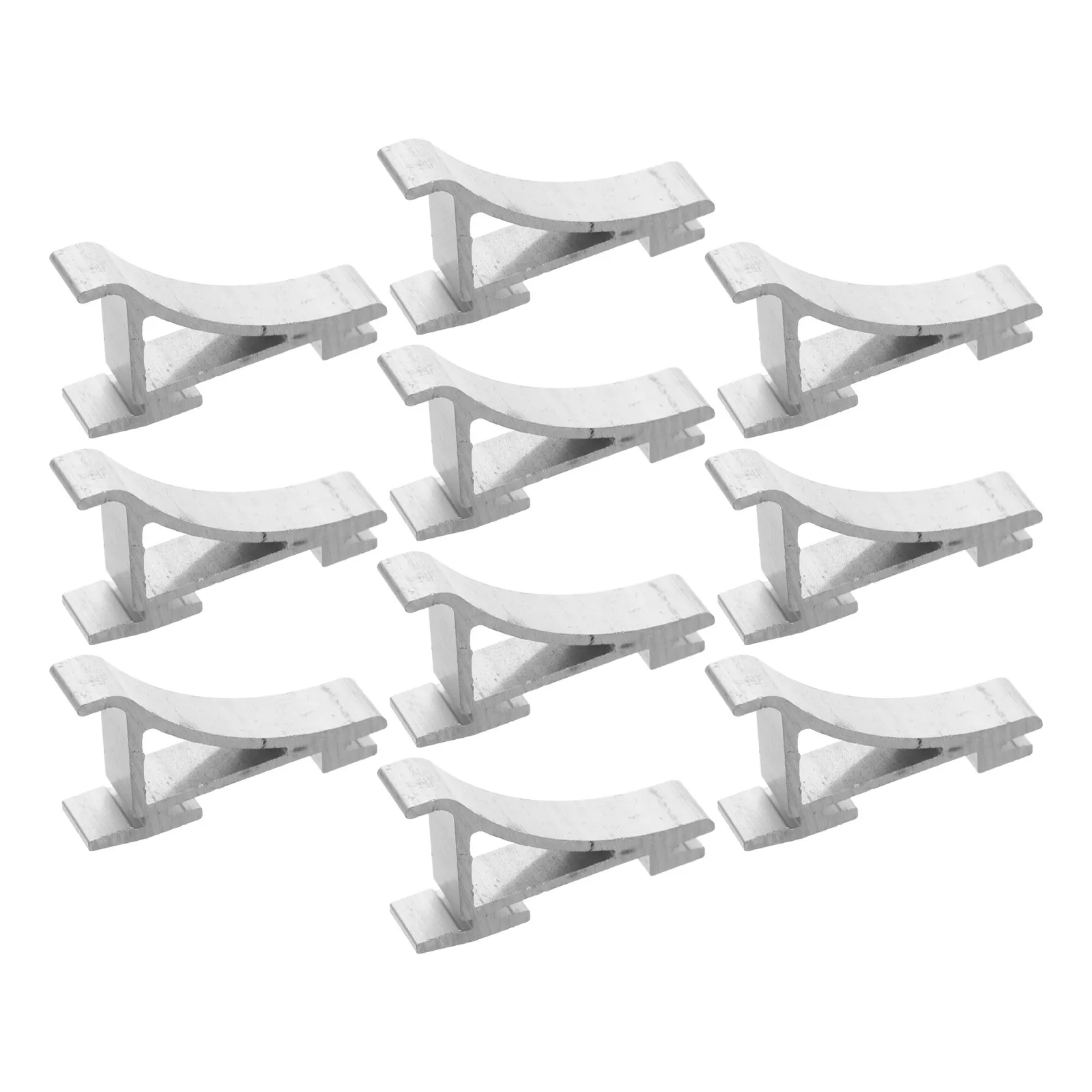 10Pcs Thickened Aluminum Refrigerator Shelf Clips Heavy-Duty Fixing Support Brackets for Freezer Cooler Display Cabinet Use