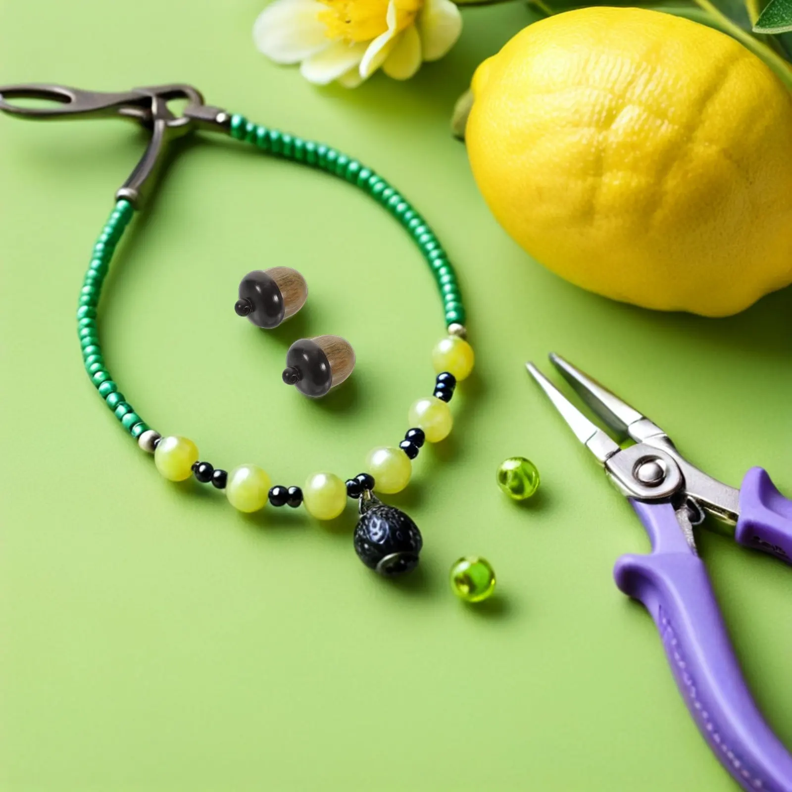 

Набор из 4 деревянных подвесок-желудей с уникальным цветовым дизайном, открывающиеся, для брелоков и украшений своими руками