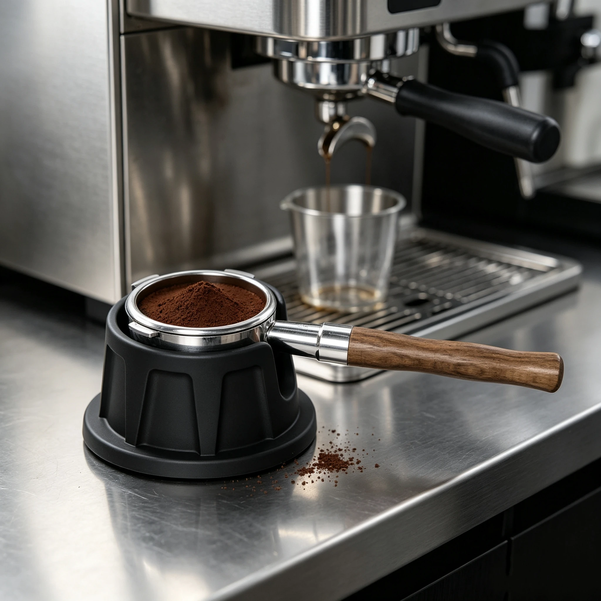 Portafilter Holder Silicone Coffee Tamping Station Espresso Machine Anti‑Slip Stand Barista Coffee Making Accessory Cafe Maker