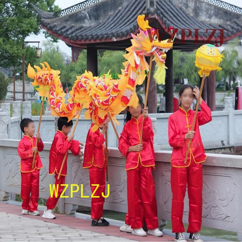 طفل لعب المرحلة التنين 5.5 متر الحرير حجم 6 زي 6 أطفال الأطفال طالب ديكور الحفلات الأداء الشعبية الصين
