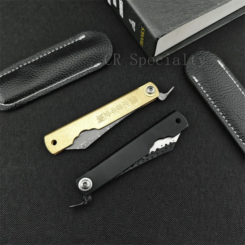 Japanese Higonokami Mini Pocket Folding Knife 5Cr13Mov Tanto Blade Aluminum Alloy Handle Outdoor Tactical Camping Hunting Tool