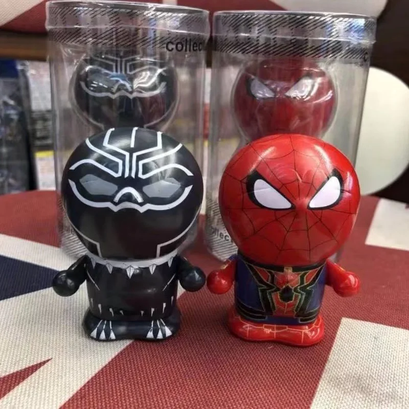 Boneca de anime dos vingadores cospaby homem de ferro homem aranha pantera negra pvc boneca colecionável decoração de mesa presente de aniversário de feriado