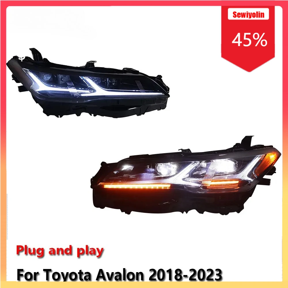 

Sewiyolin Car LED Headlight Automobile Parts For Toyota Avalon 2018-2023 Fog DRL Brake Turn Signal Lamp Plug And Play
