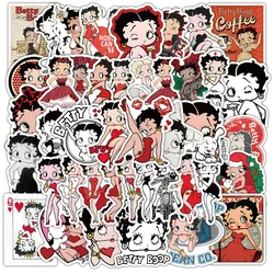 10/30/50PCS Cartoon Stern Niedlich und Sexy Betty Boop Aufkleber DIY Dekoration PVC Wasserdicht Skateboard Notebook Graffiti Spielzeug