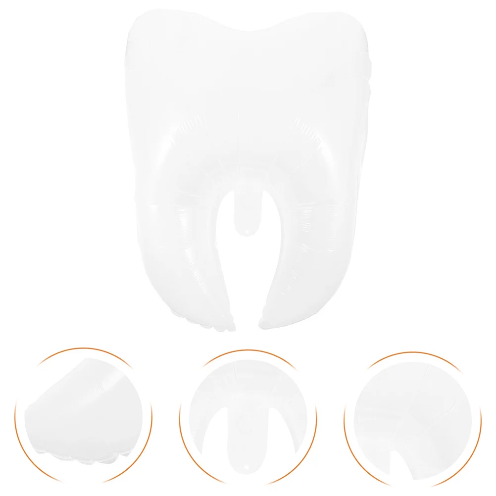

6Pcs Tooth Balloons Pe Material Inflatable Party Decor Birthday Shower Festival Props Tooth Balloon