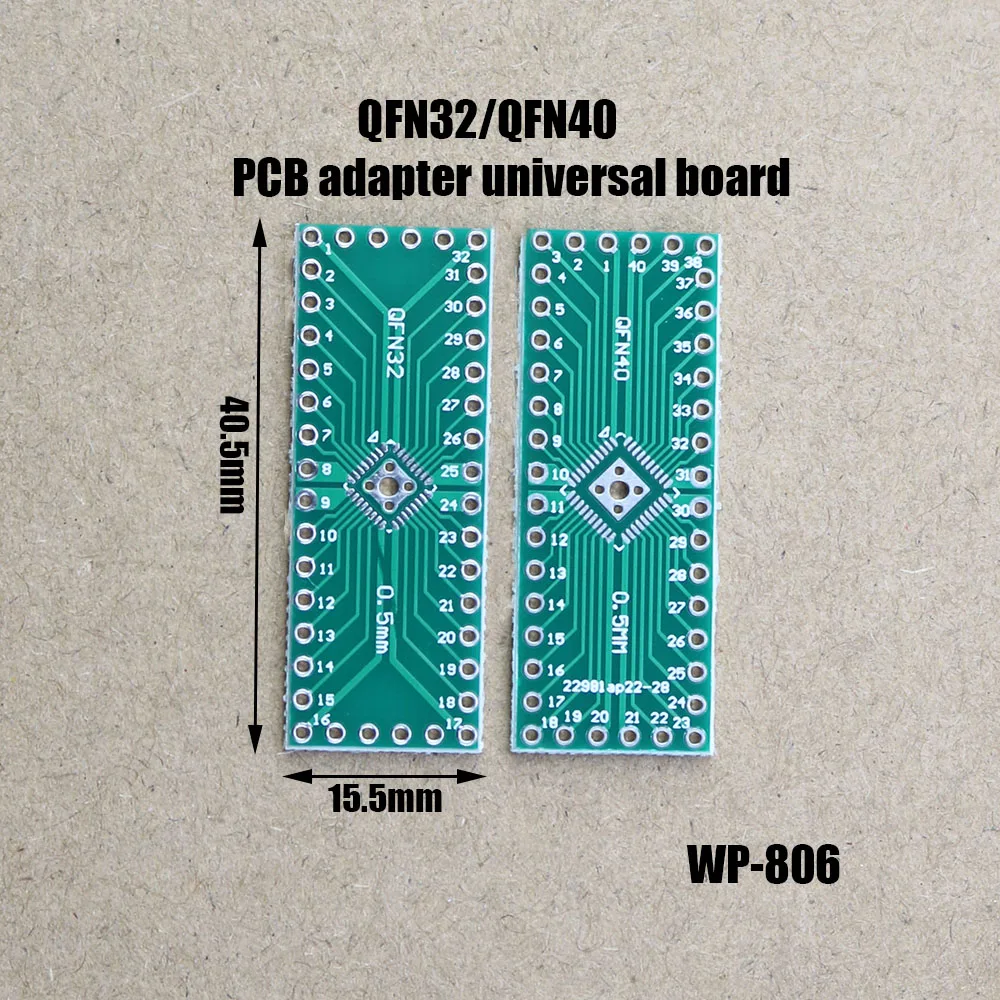 

1pcs QFN32 QFN40 to DIP32 DIP40 0.5MM Adapter Socket Plate PCB Transfer Board