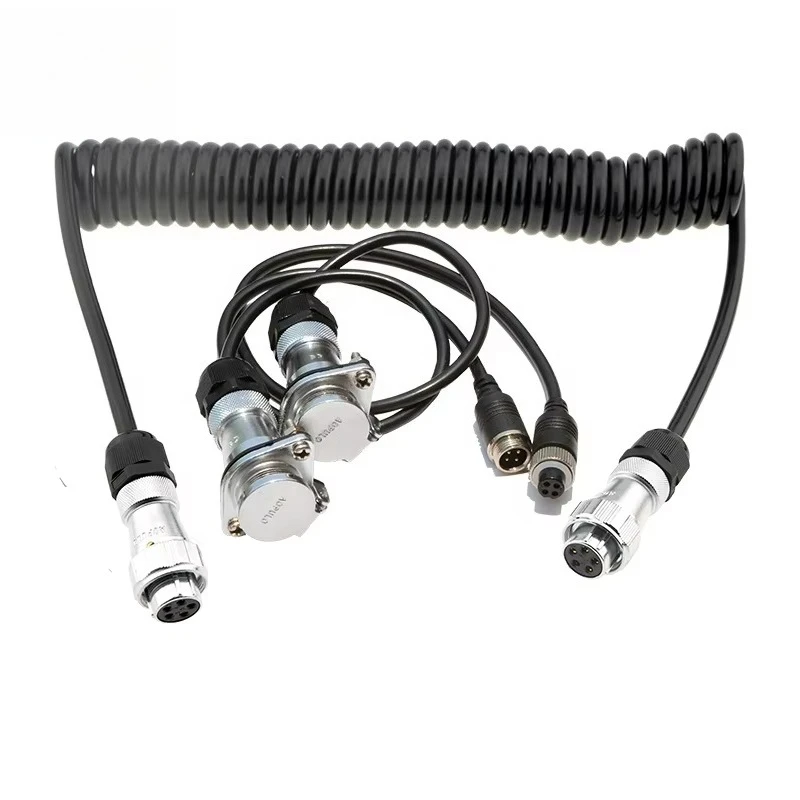 2pcs SWTR01  5Pin Trailer Camera Connector Audio Video Truck Suzi Kit Cable Trailer Safety Camera Cables for 1 Channel Truck