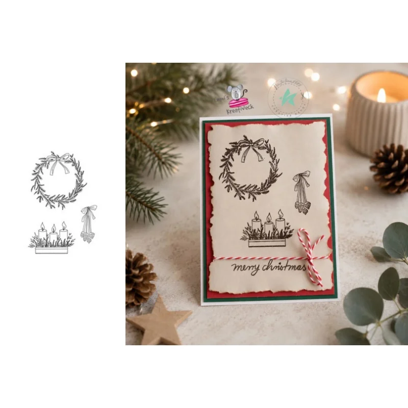 Neues Produkt Vorverkauf Weihnachten Eltern-Kind Stanzformen und Stempel DIY Scrapbook Album Dekoration Geprägte Papierkarten