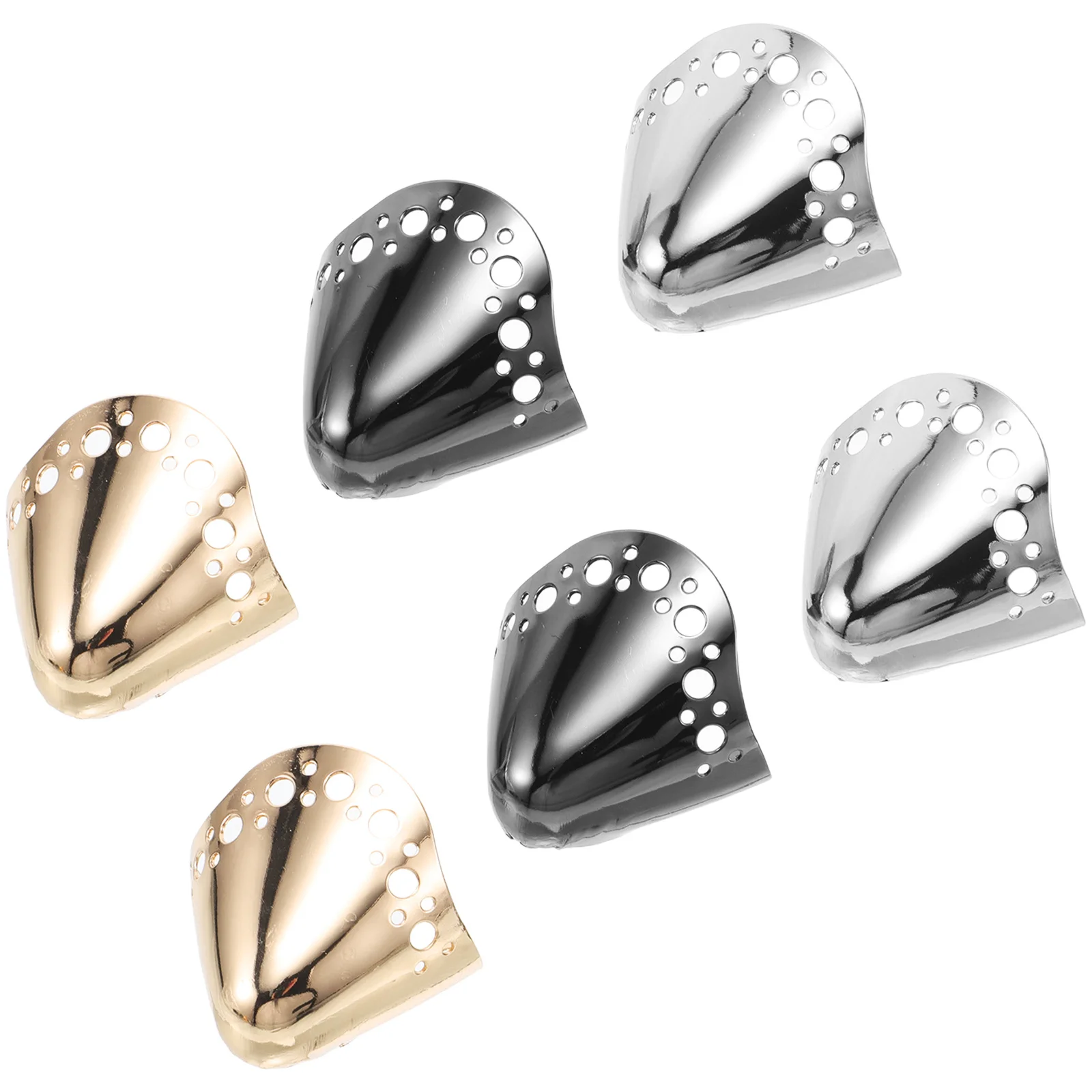 

3Pairs High Heel Pointed Toe Protectors Metal Caps Pump Shoe Repair Accessories Dress Shoe Covers High Heel Decorations