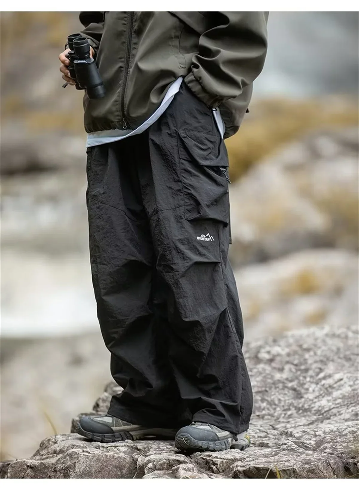 Lockere Herren-Cargohose Herbst Winter Mode Marke Lässige Gerade Lange Hose Bergsteigen Sport Forstwirtschaft Arbeitskleidung – Detail 13