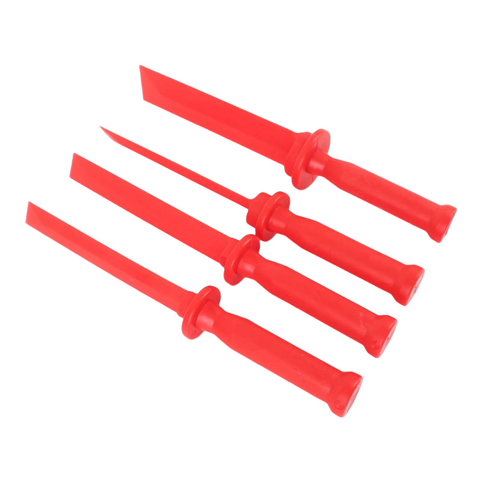 4Pcs Plastic Chisel Scraper Set Non Marring Prevent Strike Tool Safety Remover Red Plastic Scraper Set Plastic Chisel Scraper