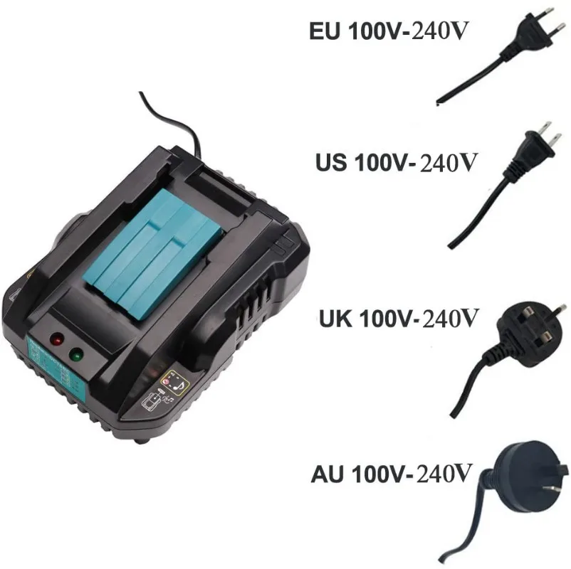 Li-ion 3A/4A Battery Charger for Makita 18V 14.4V BL1860 BL1840 BL1830 BL1820 BL1415 BL1440 DC18RC Replacement Lithium Converter