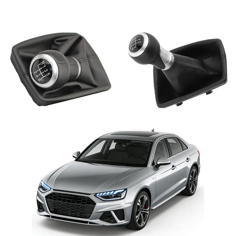 

Ручка переключения передач для A4, S4, B8, кожаная, 5/6-ступенчатая, для замены в салоне автомобиля, черная