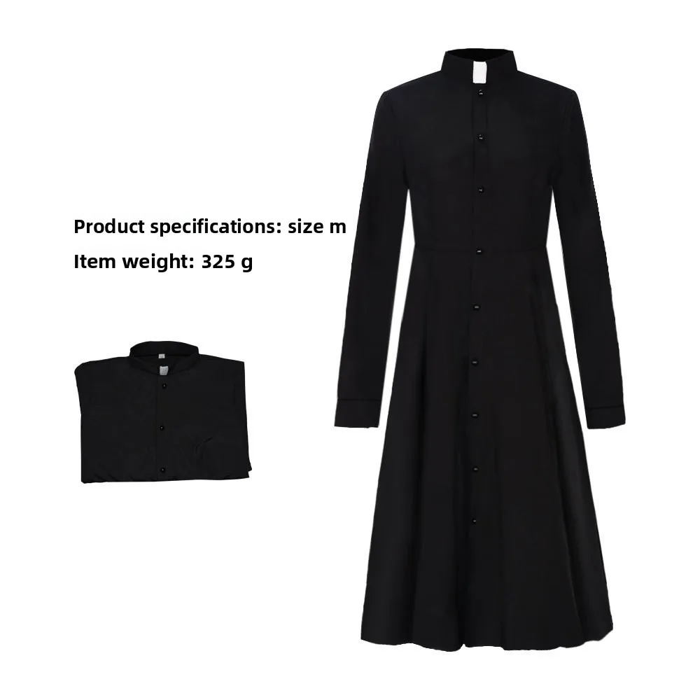 2024 New Women's Priest Cosplay Costume loween Role-plang Lady Pastor Traditional Chinese Sle Stage Performance Dr