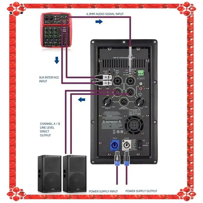 Consegna in 24 ore 2X K12A Modulo amplificatore di potenza digitale professionale 1000W Amplificatore di potenza in classe D attivo ampio