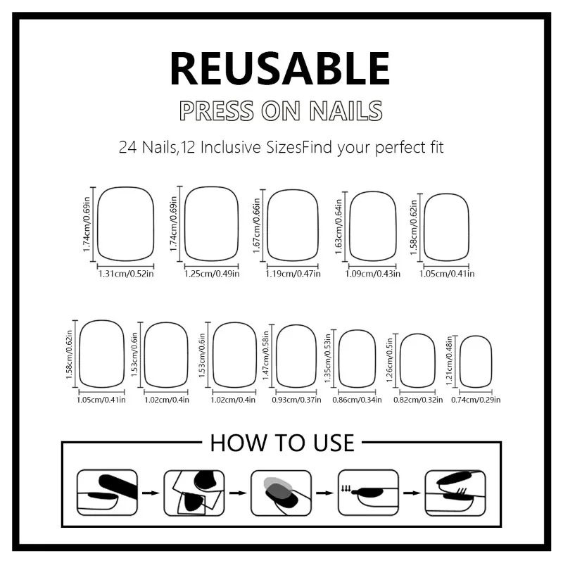 24 قطعة من الأظافر الصناعية مع حواف مسحوقة على شكل نجمة جل بالتنقيط مسحوق مرآة ثلاثية الأبعاد وتصميم القوس أطراف أظافر مناسبة للفتيات