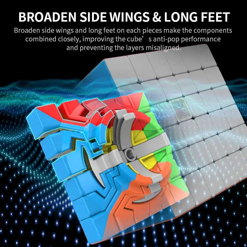 MoYu-cubo mágico MeiLong 6 6x6x6, 6x6 MeiLong6 cubo mágico, cubo profesional Neo Speed, rompecabezas antiestrés, juguetes educativos para niños