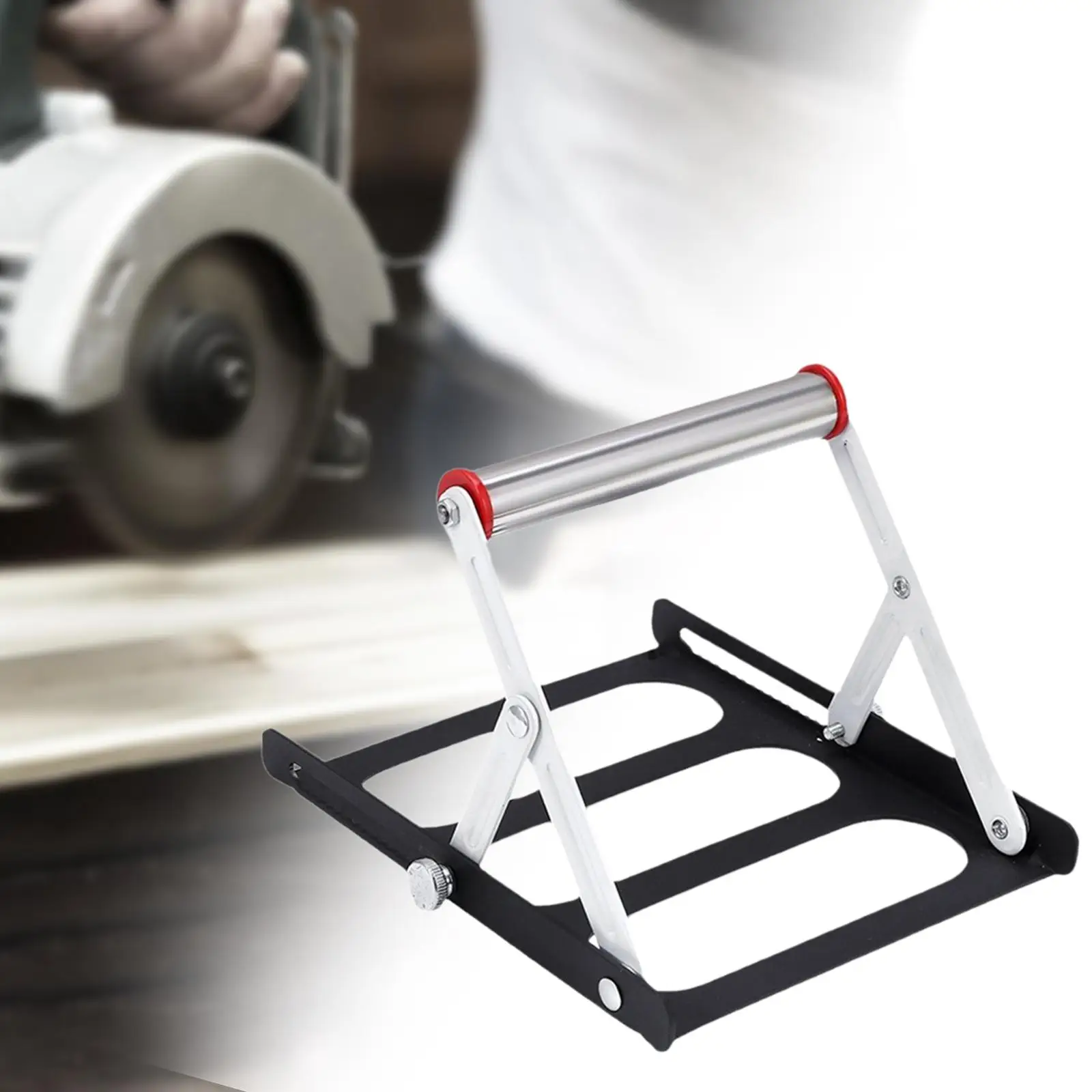 Foldable Miter Saw Support Stand Height Adjustable Steel Material Cutting Workbench Holder for Woodworking and DIY Tasks