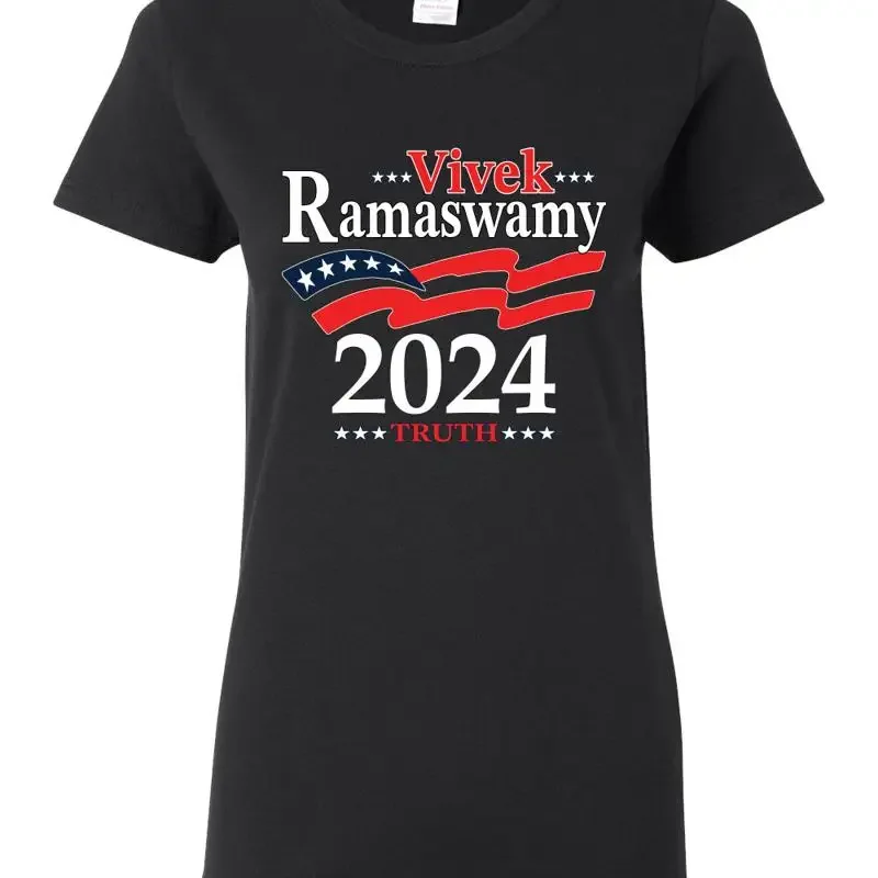Vivek Ramaswamy 2024 Truth Campaign T-shirt pour femme avec drapeau américain