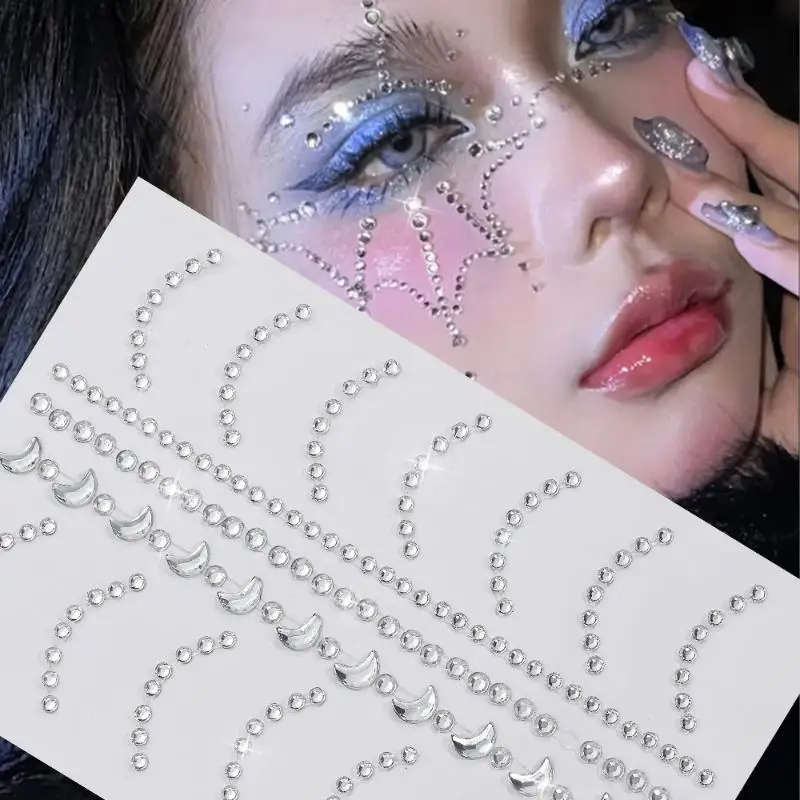 3D Star Heart Rhinestone Stickers Self Adhesive Waterproof Bling Decals for Kids Nail Art DIY Craft Girls Makeup Accessory Gift