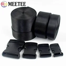 Meetee 2/5 set 20-50mm cinghia in nylon + rilascio fibbia in plastica decorativa treccia nastro nastro collegare anello chiusura chiusura chiusura chiusura cucito