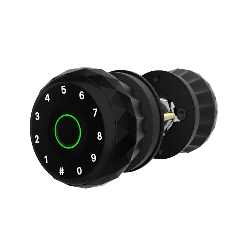 B27B Tuya Smart Fingerprint Lock Knob Key, Password, Bluetooth APP Unlock Secure Convenient Access Door Lock Support