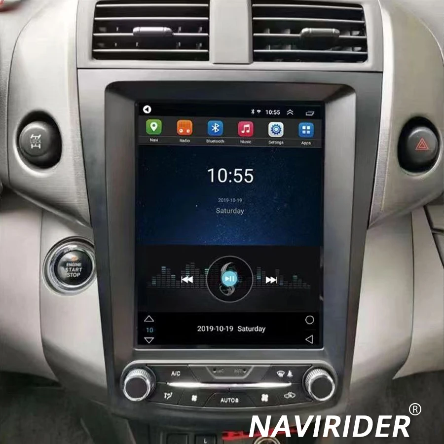 1024*768 Navirider Car Multimedia Video Player HU Stereo For Toyota RAV4 2008-2012 Screen BT Android 15 GPS  10.4inch DSP Navi
