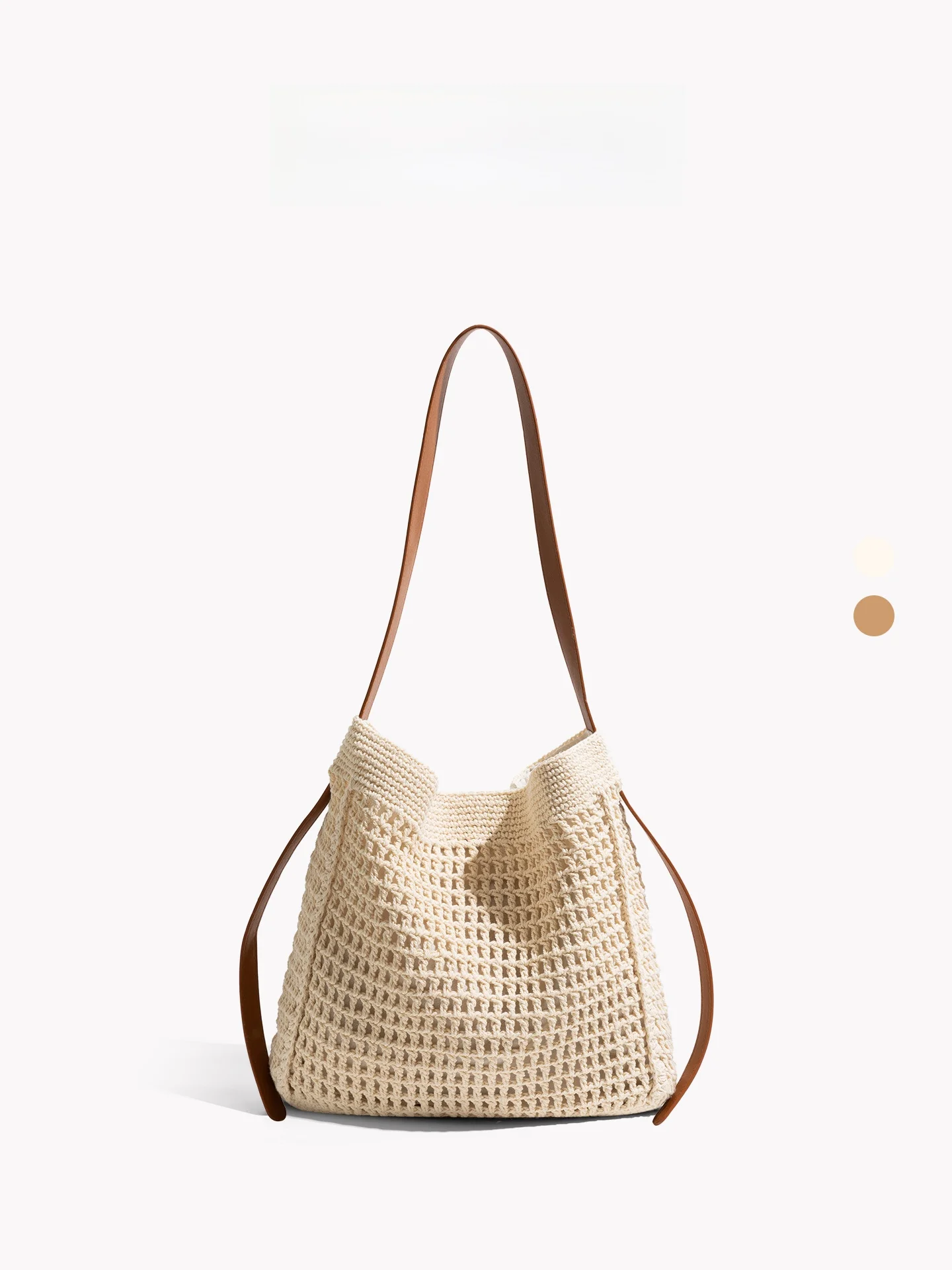 

Orange Girl Summer Lazy Style Hollow out Knitted Tote Bag Women Large Capacity Single Shoulder Beach Vacation Beach Bag