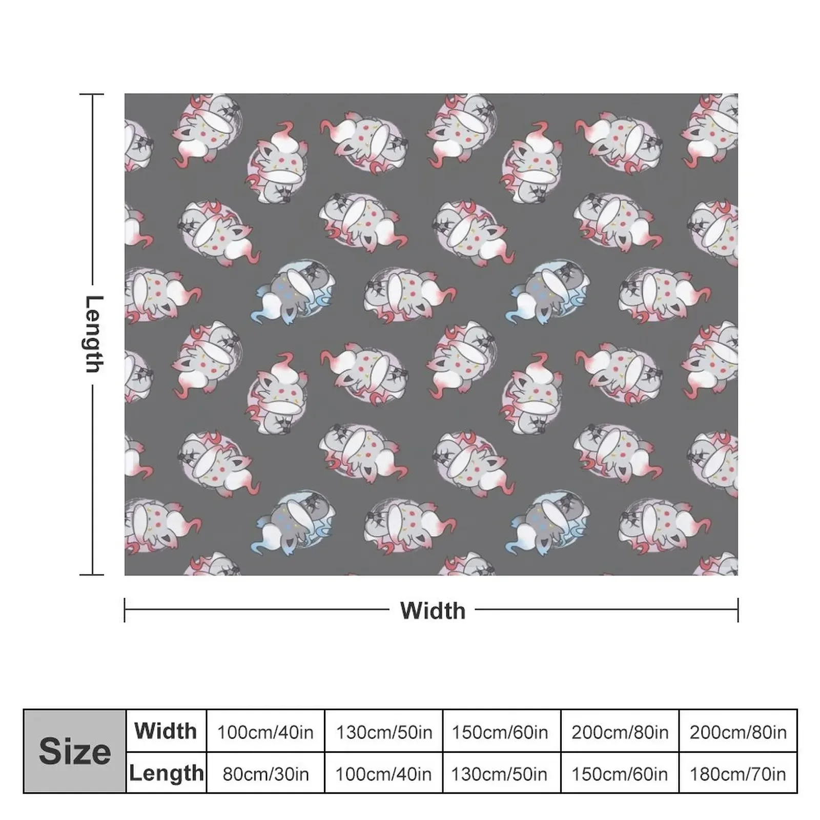 Hisuian Zorua Seamless Pattern Throw Blanket Warm Bed Blankets