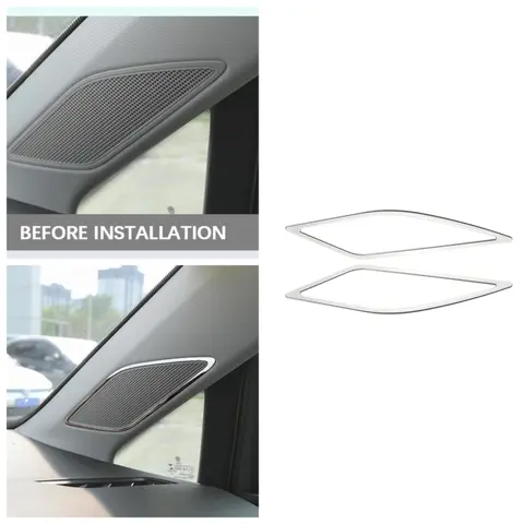 2pcs/set Stainless Steel Car Front Pillar Speaker Sticker Trim for Volkswagen VW Golf 7 Golf7 MK7 7.5 2013-2019 Car Styling Acc.