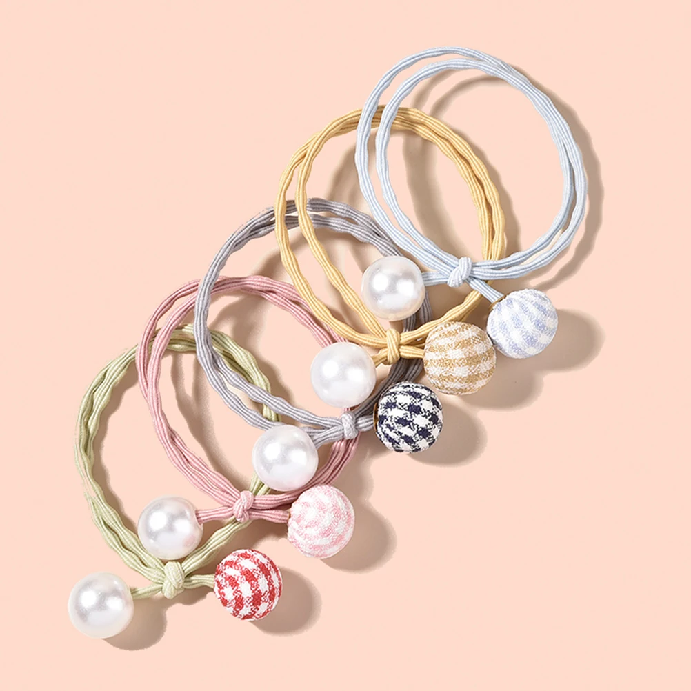 

10pcs Ties Colorful Ponytail Holders Hair Ropes Ball Design Stretch Elastic For Women Girls Hair Accessories Fashion Headdress