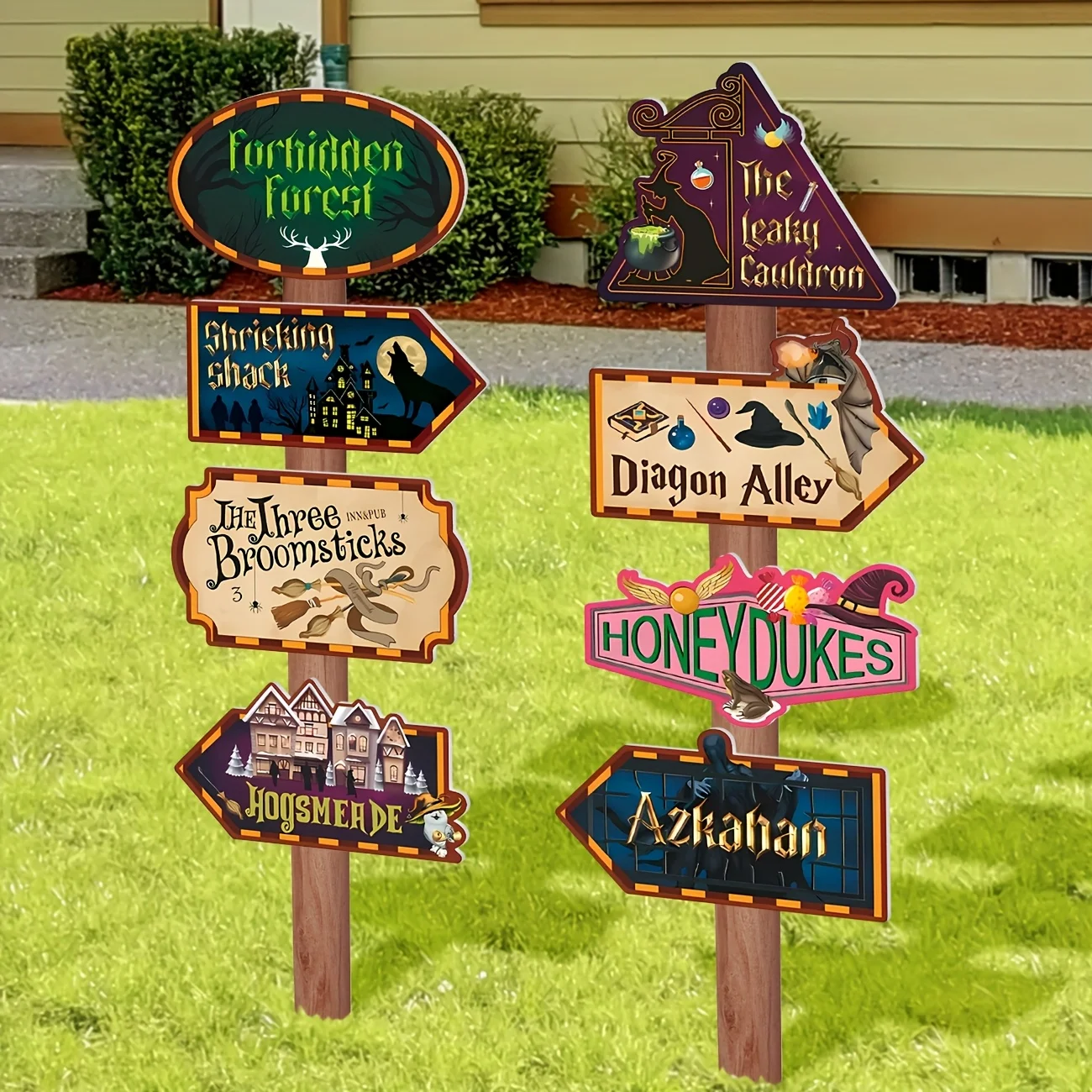 20 Pieces Wizard Party Directional Signs, Wizard Party Signs Harry Party Supplies Welcome Wizard Signs for Birthday Showman Them
