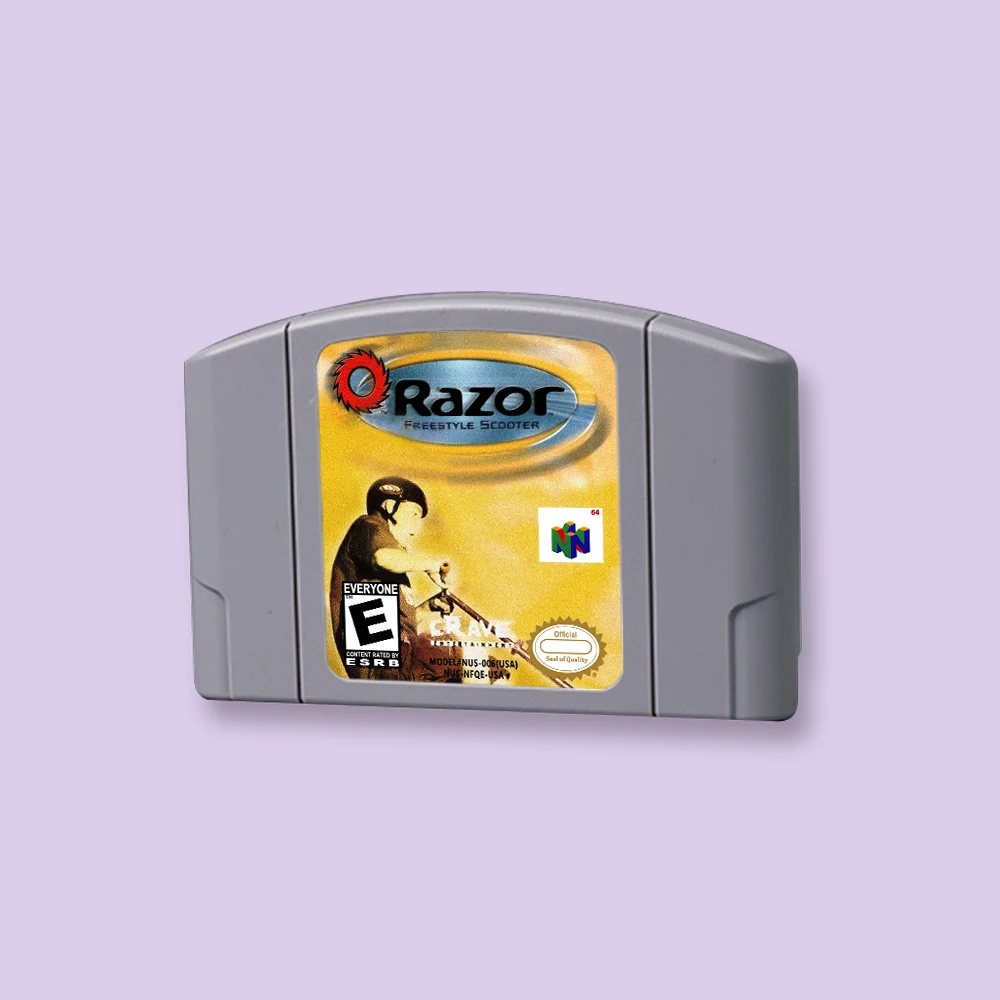 

for Razor Freestyle Scooter 64bit game card for USA NTSC version N64 video game console English language