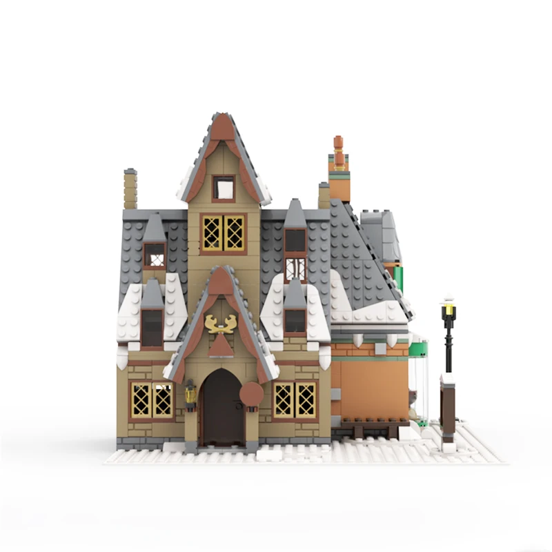 MOC-158767 Winter Village Set Building Modular House Building Block Kits Creative Assembly Model Bricks Toy Kid's Christmas Gift