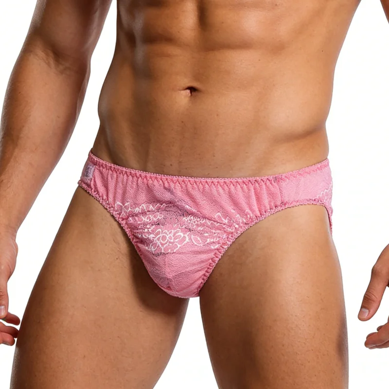 

New Hot Men Sexy Briefs Sissy Pouch Panties Fashion men Shorts Pants Lingerie Lace Men's Breathable Underwear Underwear Gays