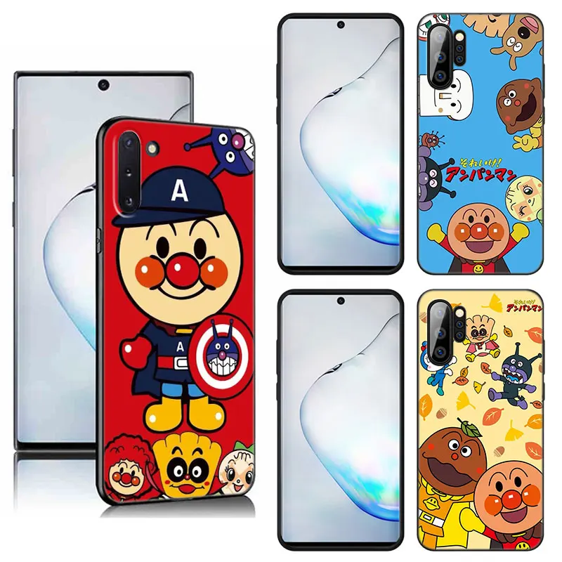 Cartoon Anpanman Phone Case For Samsung Note 10 20 M04 M13 M32 4G M14 M15 M23 M33 M34 M42 M52 M53 M54 M55 5G M11 M12 M21 M31 M51