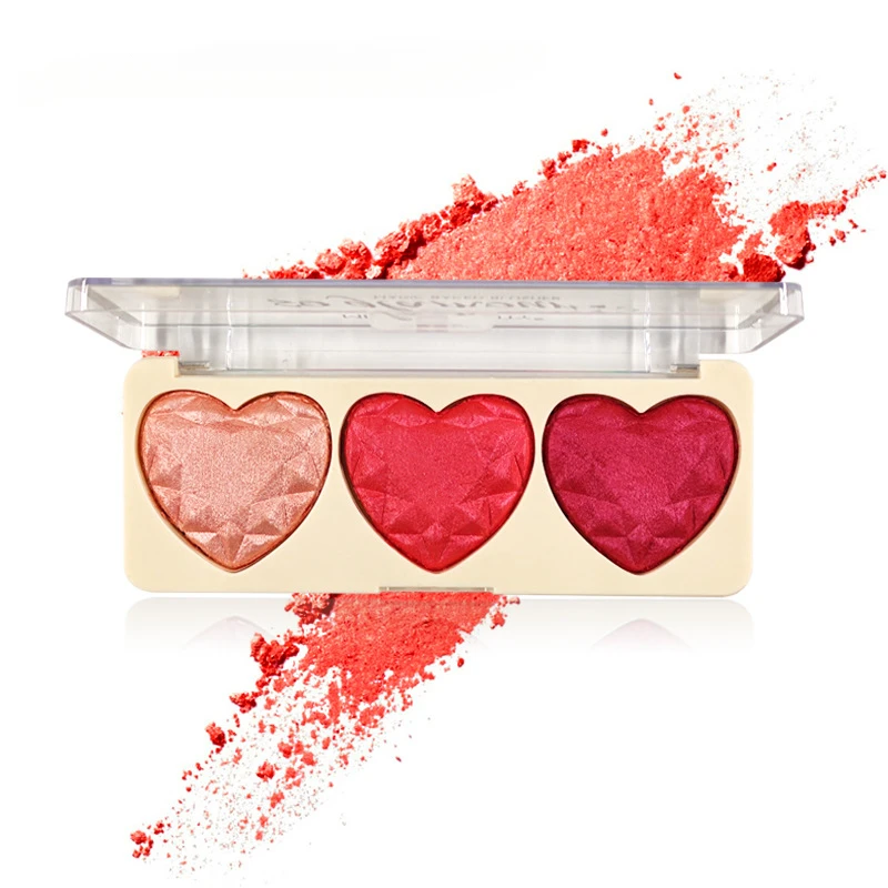 Pearlescent baking powder eye shadow whitening three-dimensional color eye shadow face repair highlight cheek red plate