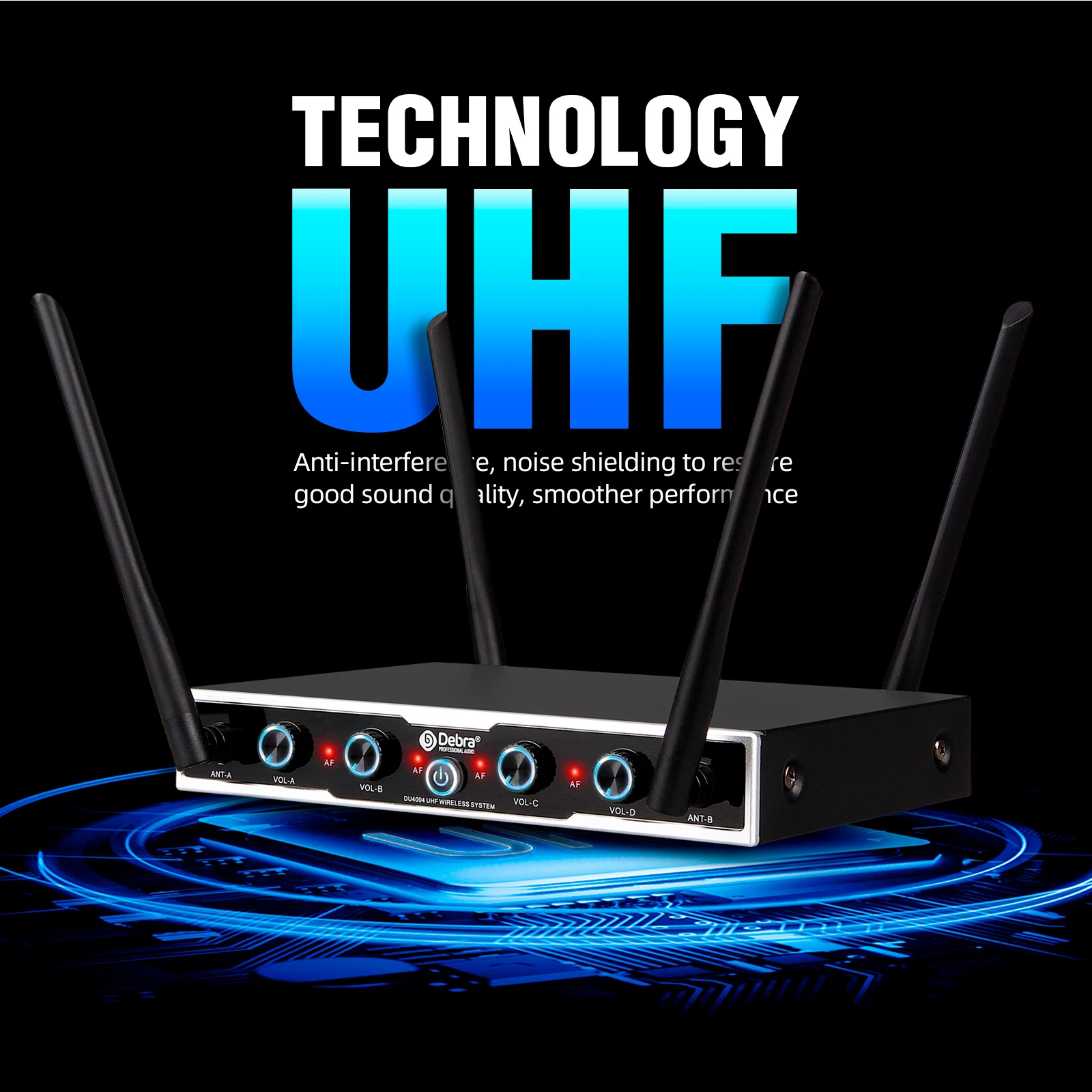 Imagem -02 - Uhf Wireless Handheld Microfone Lavalier 4-channel Headconjunto para Festas Apresentações Du4004