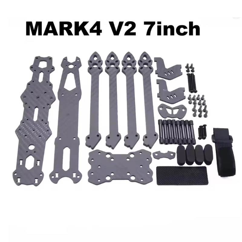 Mark4 7" frame 295 mm wielbasis - 20x20/30x30 stapel- en HD-camerabevestigingen voor FP Drone Frame Kit met groot bereik