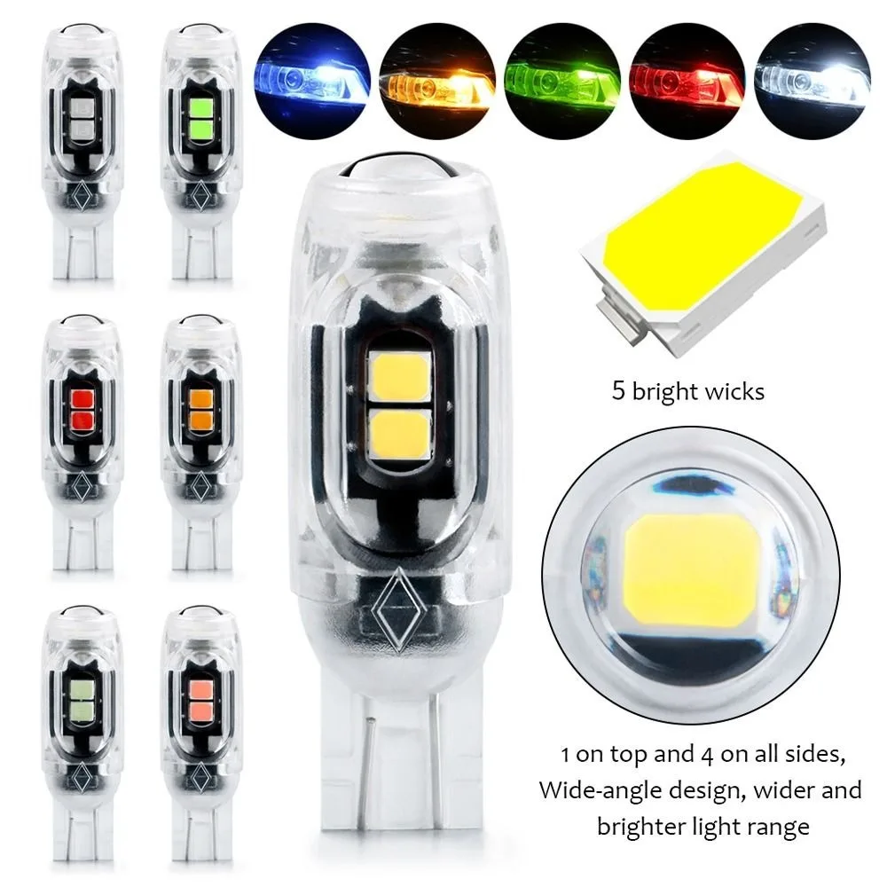 

Universal T10 W5W Car Turn Signal 12V 3030 5SMD License Plate Light Flash Super Bright Led Steering Light