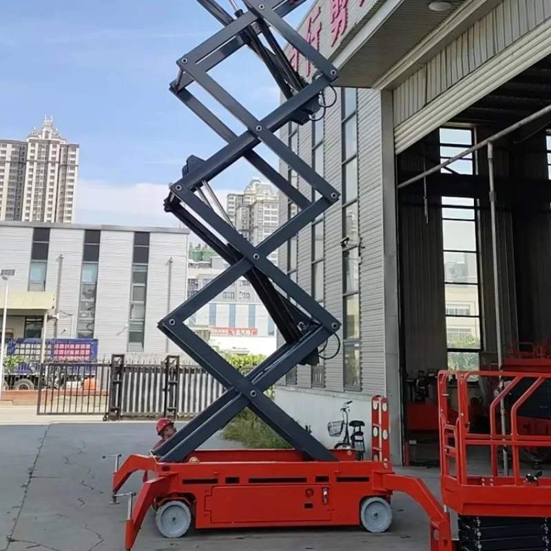 Aerial Work Platform Scissor Lift Foldable Electric Scaffolding Lift Platform