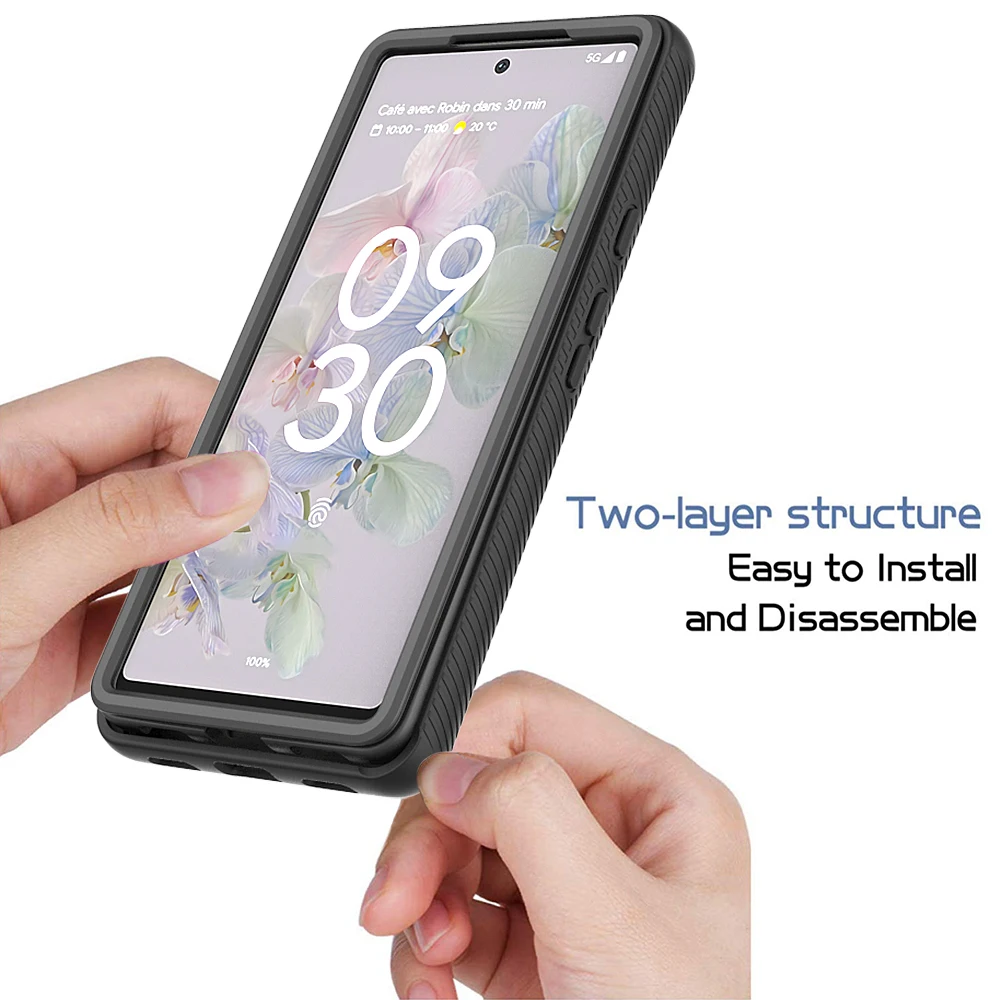 Hybrid TPU/PC Sky Case for Google Pixel 6A Funda Capa Shockproof Crystal Clear Shell Heavy Duty Cover for Google Pixel 6 Pro