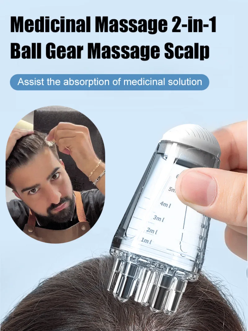 Household Scalp Applicator Ball Massage Comb Portable Precision Liquid Guide Comb